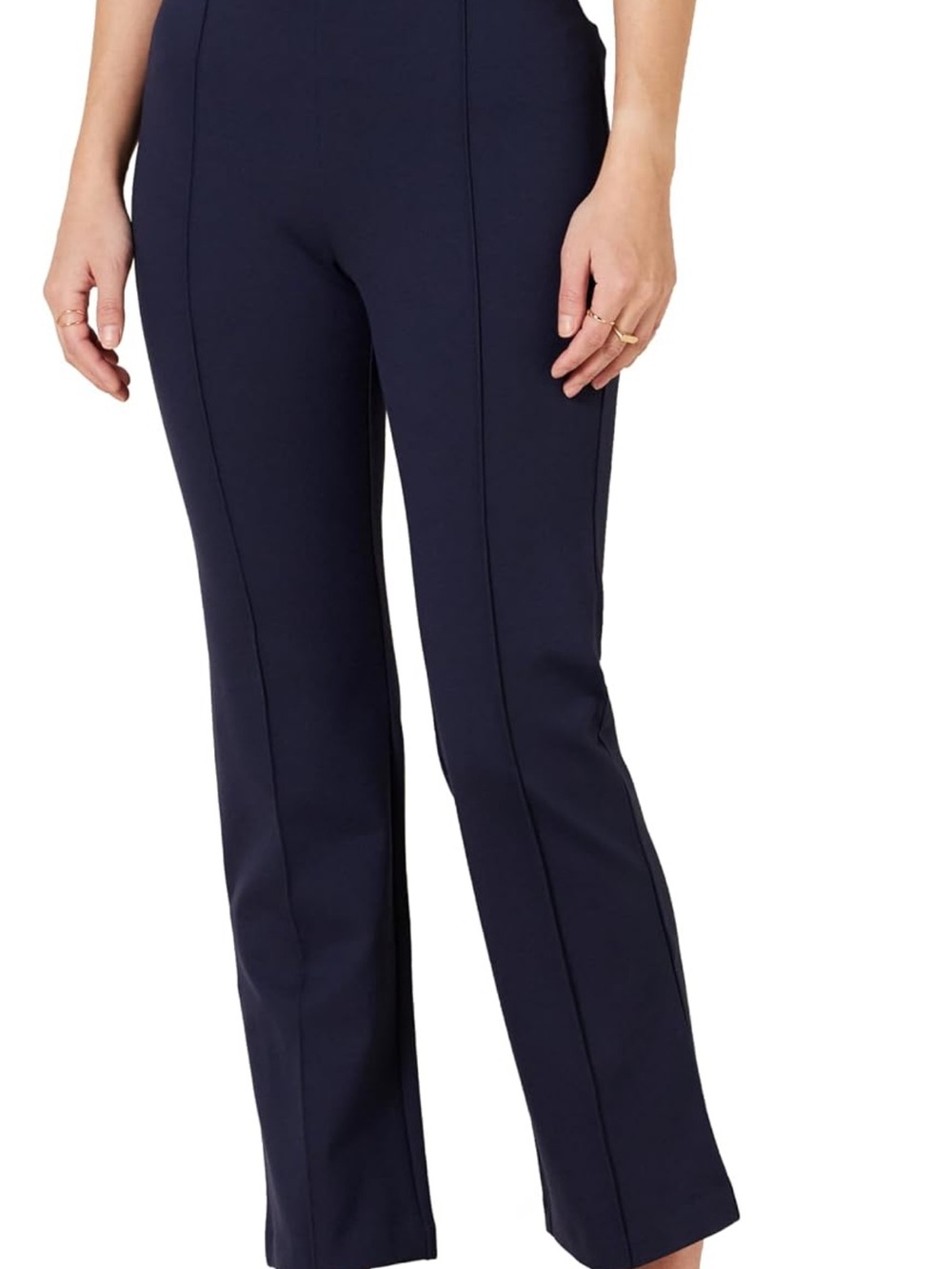 Amazon Essentials Navy Boot Cut Ponte Pull-On Pants for Women